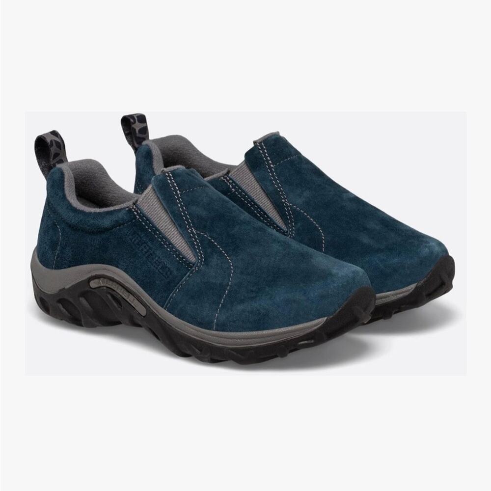 Merrell Kid’s Suede Slip-Ons - Moccasins Dark Teal size 7 Boy's School Shoes